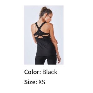 NWT FABLETICS Black Workout Bra Top